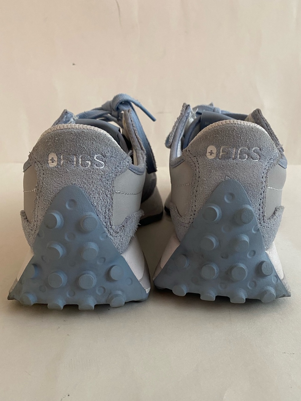 New Balance 327 Figs Blue & White Trail Sneakers - Picture 4 of 8